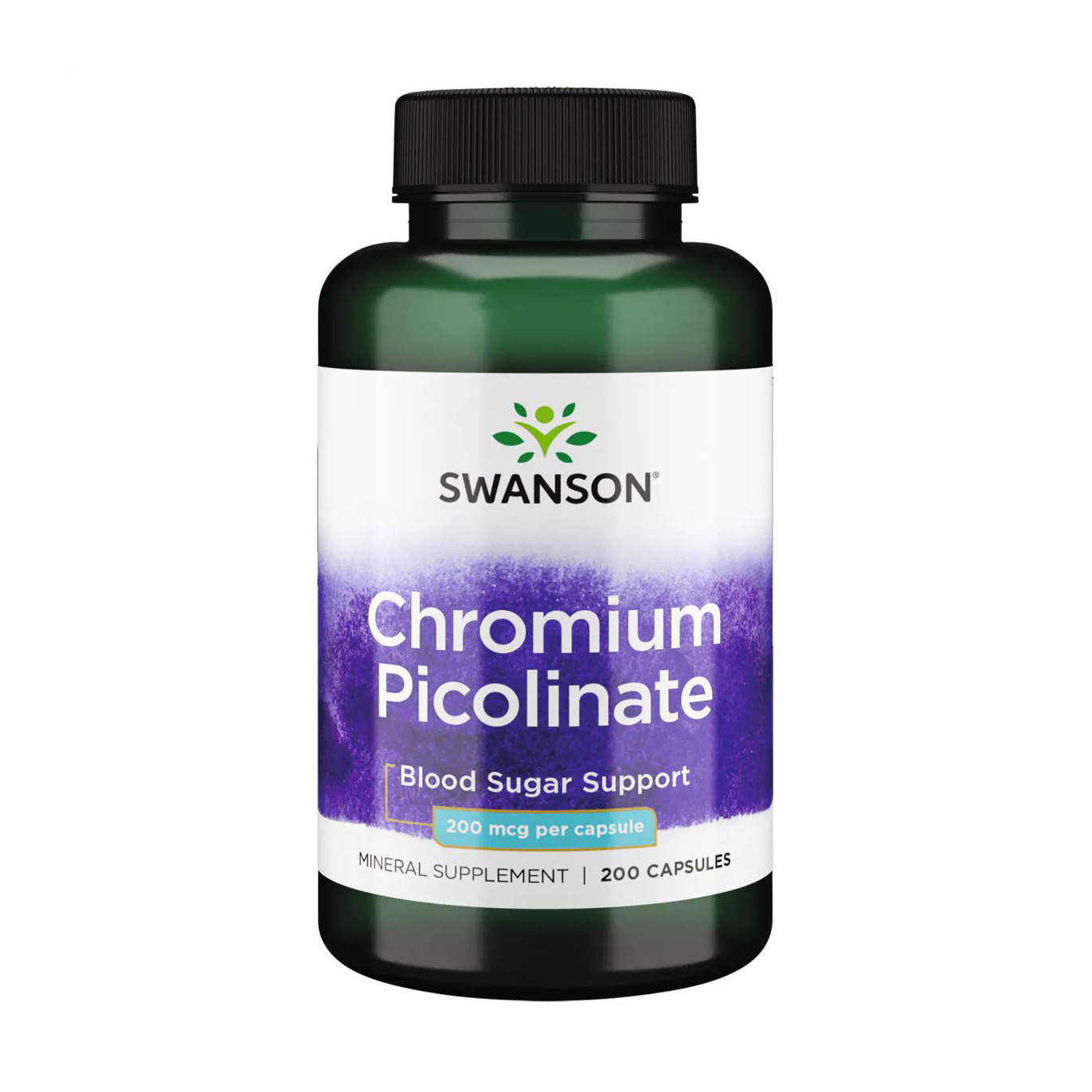 Піколінат хрому Swanson Chromium Picolinate 200 мкг, 200 капсул